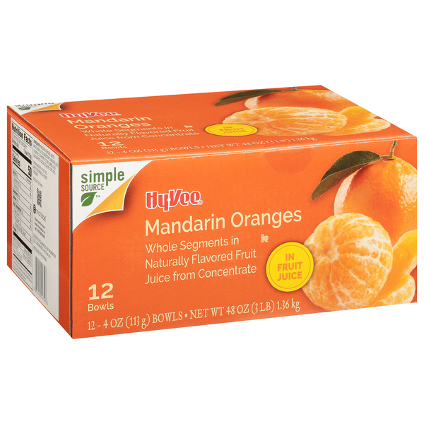 Hy-Vee Mandarin Oranges in Fruit Juice, 12-4 oz | Hy-Vee Aisles