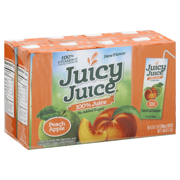 Juicy Juice Peach Apple 100% Juice 8Pk | Hy-Vee Aisles Online