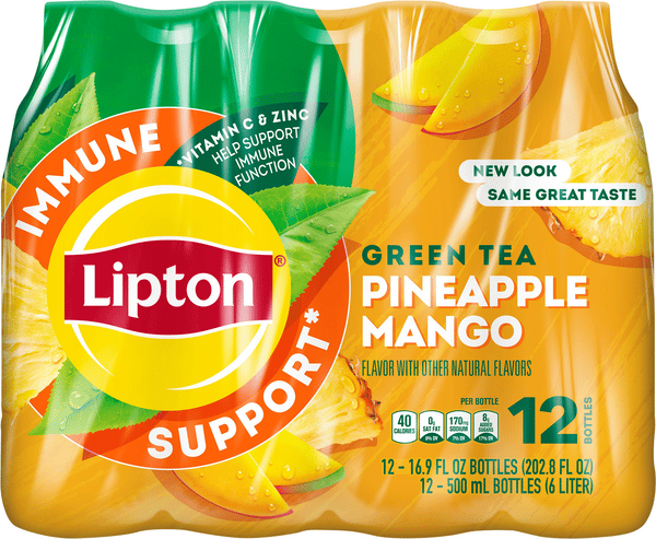 Lipton Green Tea, Immune Support, Pineapple Mango 12 Pack | Hy-Vee