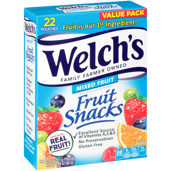 Welch's Fruit Snacks, Mixed Fruit 22-.9oz. Pouches | Hy-Vee Aisles