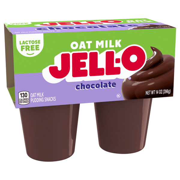 Jell-O Oat Milk Pudding Cups, Chocolate, 4Ct | Hy-Vee Aisles