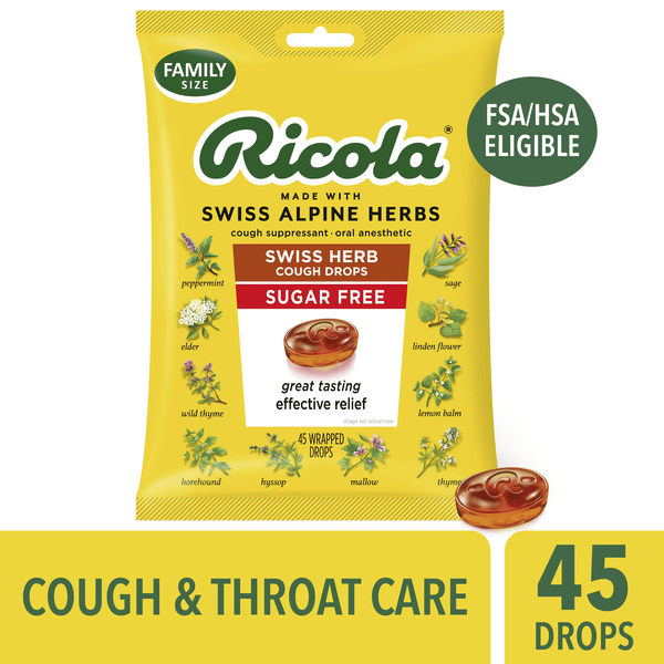 Ricola Sugar Free Swiss Herb Cough Drops | Hy-Vee Aisles Online