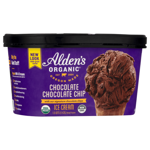 Aldens Organic Ice Cream, Chocolate Chocolate Chip | Hy-Vee Aisles