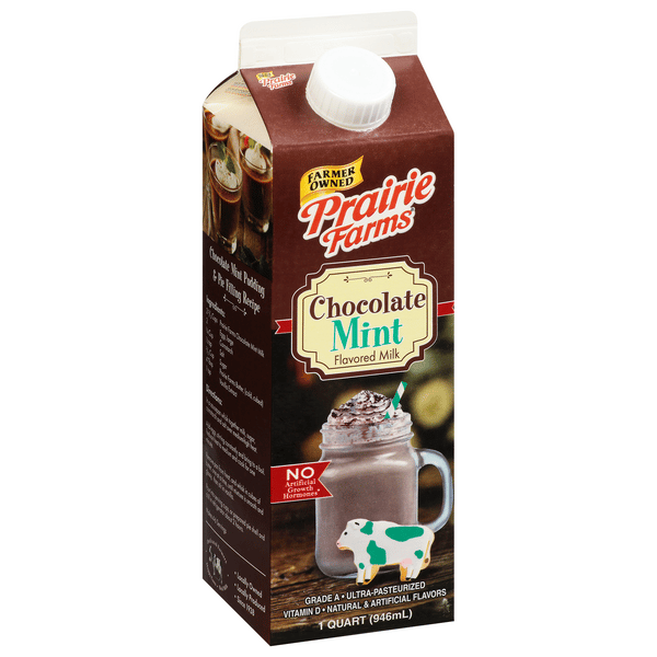 Prairie Farms Chocolate Mint Flavored Milk 1 qt Carton | Hy-Vee
