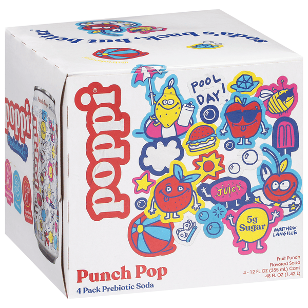 yoppi ※プロフ必読 Poppi Punch Pop Prebiotic Soda, 4 Pk | Hy-Vee Aisles Online