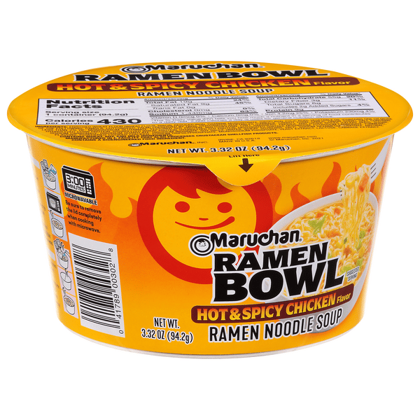 Maruchan Bowl Hot & Spicy Chicken Flavor Ramen Noodle Soup | Hy
