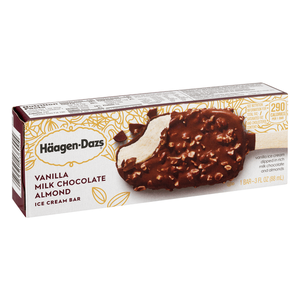 hage♡ Haagen-Dazs Vanilla Milk Chocolate Almond Ice Cream Bar | Hy-Vee