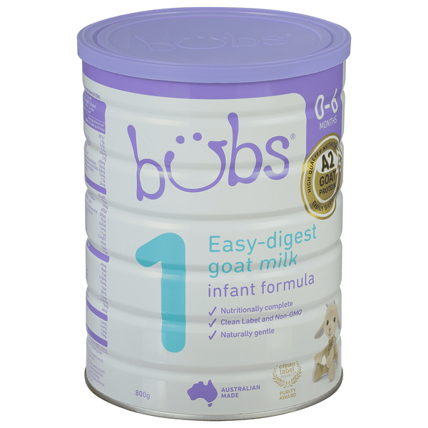 Bubs Australian Goat Milk-based Infant Formula Stage 1 | Hy-Vee