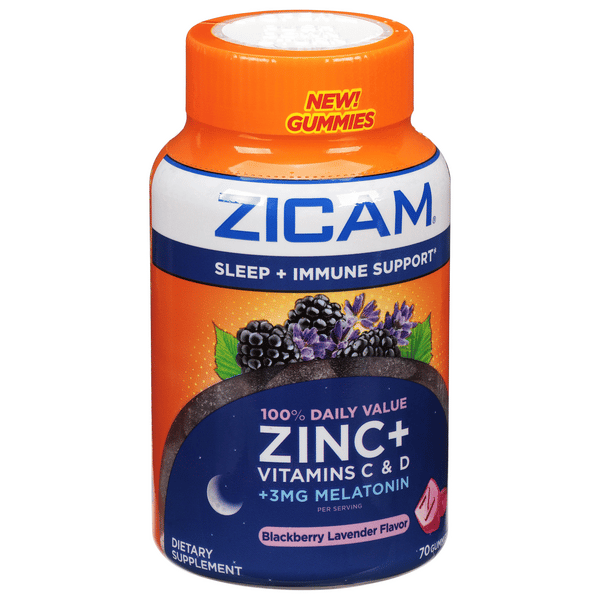 Zicam Sleep+Immune Support, Zinc + Vitamin C & D, Blackberry