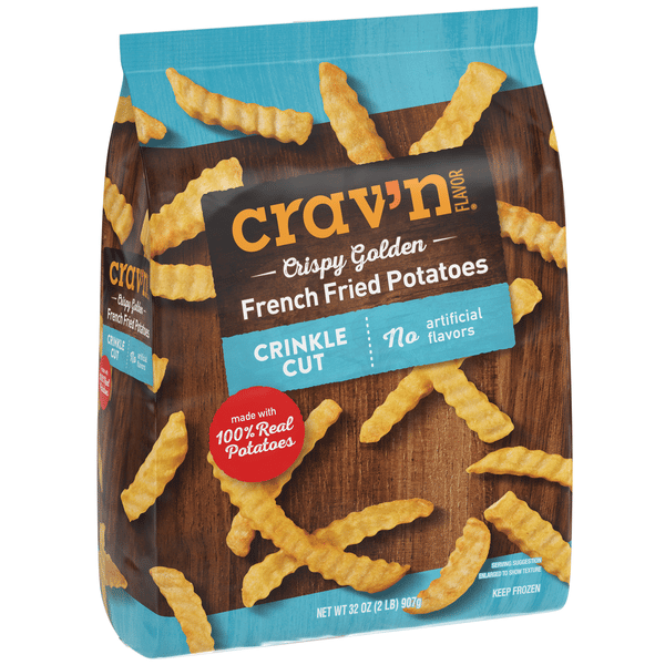 Crav'N Flavor French Fried Potatoes, Crispy Golden, Crinkle Cut