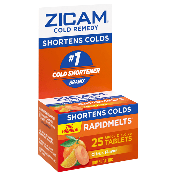 Zicam Cold Remedy Rapidmelts Quick Dissolve Tablets Citrus Flavor