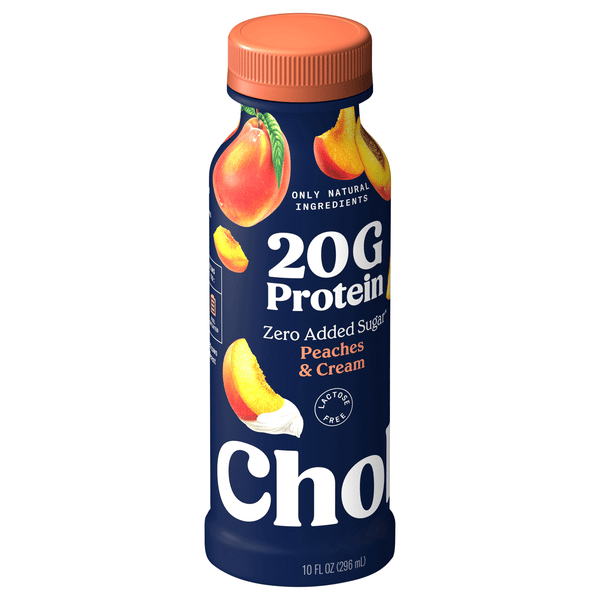 Chobani Complete Greek Yogurt Drink, Peaches & Cream, 1% Milkfat