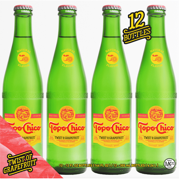 Topo Chico Mineral Water, Twist of Grapefruit, Carbonated, 12Pk