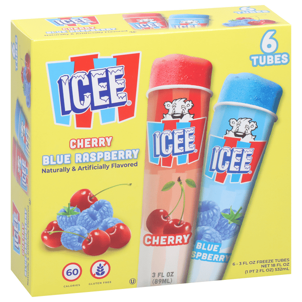 ICEE Cherry and Blue Raspberry Freeze Tubes 6-3 Fl Oz | Hy-Vee