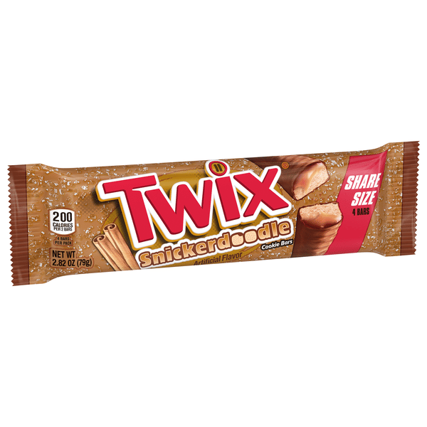 Twix Snickerdoodle Cookie Chocolate Candy Bars, Share Size - 2.82