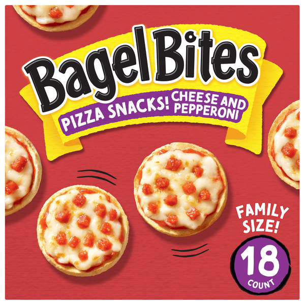 Bagel Bites Cheese & Pepperoni Mini Pizza Bagel Frozen Snacks | Hy