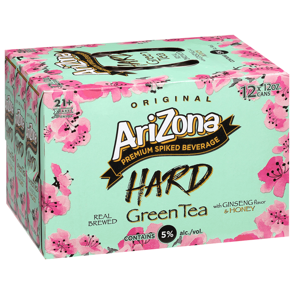 AriZona Hard Green Tea 12pk | Hy-Vee Aisles Online Grocery Shopping