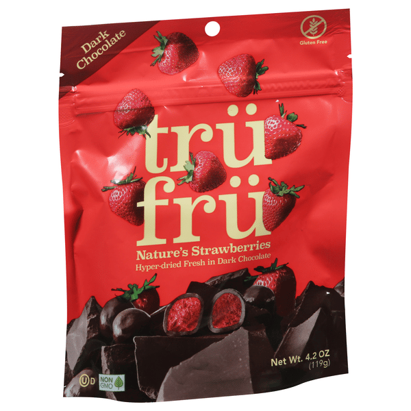 Tru Fru Natures Strawberries Hyper-Dried Fresh in Dark Chocolate