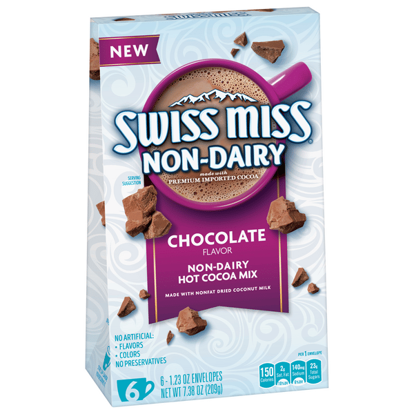 Swiss Miss Hot Cocoa Mix, Non-Dairy, Chocolate Flavor 6-1.23 Oz