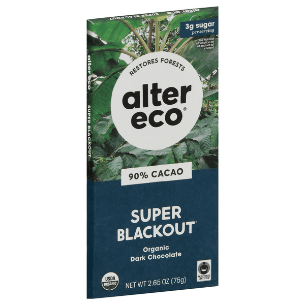 Alter Eco 90% Cacao Super Blackout Dark Chocolate 2.65 oz | Hy-Vee