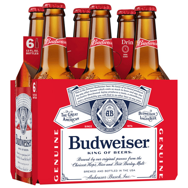 Budweiser American Lager Beer 6Pk | Hy-Vee Aisles Online Grocery
