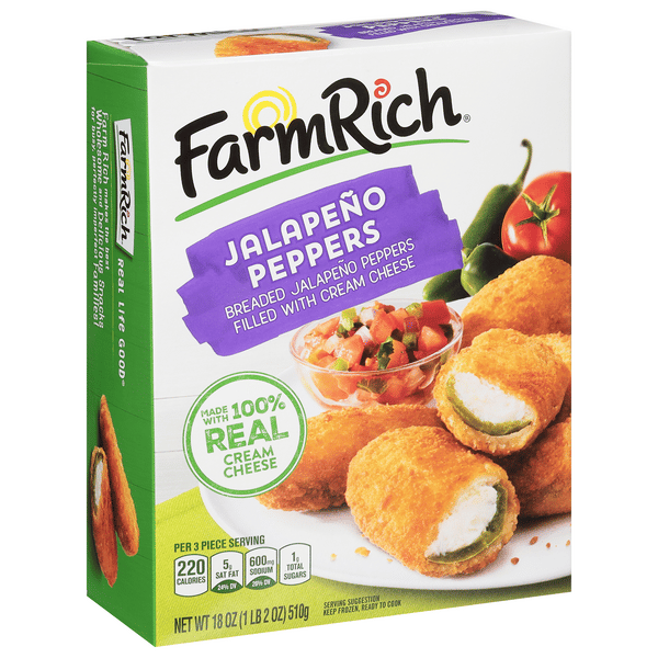 Farm Rich Breaded Jalapeno Peppers filled with Cream Cheese | Hy
