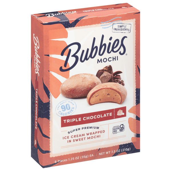 Bubbies Mochi, Triple Chocolate 6-1.25 Oz | Hy-Vee Aisles Online