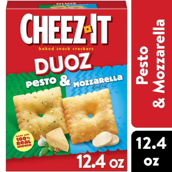 Cheez-It Duoz Baked Snack Crackers Pesto And Mozzarella | Hy-Vee