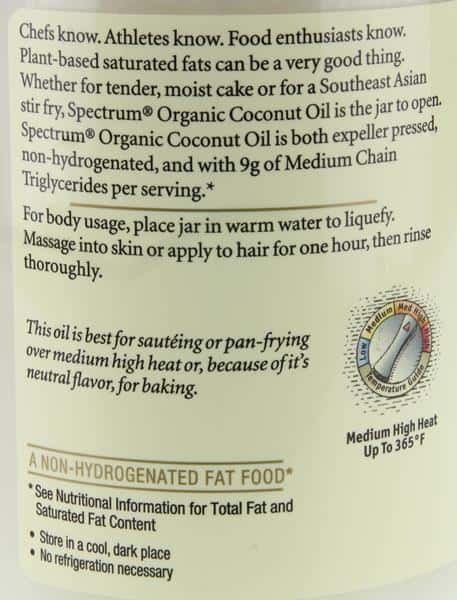 Spectrum Coconut Oil, Organic Refined, 414 Gm - View #10