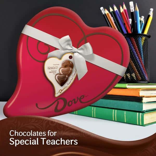DOVE Valentines Day Assorted Chocolate Candy, Heart-Shaped Gift