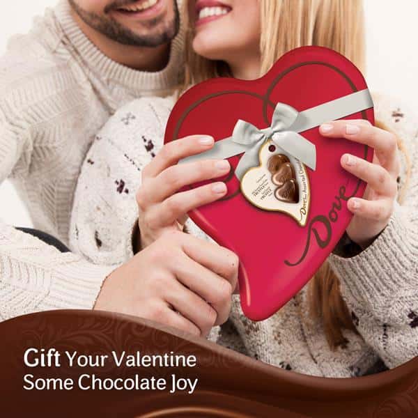 DOVE Valentines Day Assorted Chocolate Candy, Heart-Shaped Gift