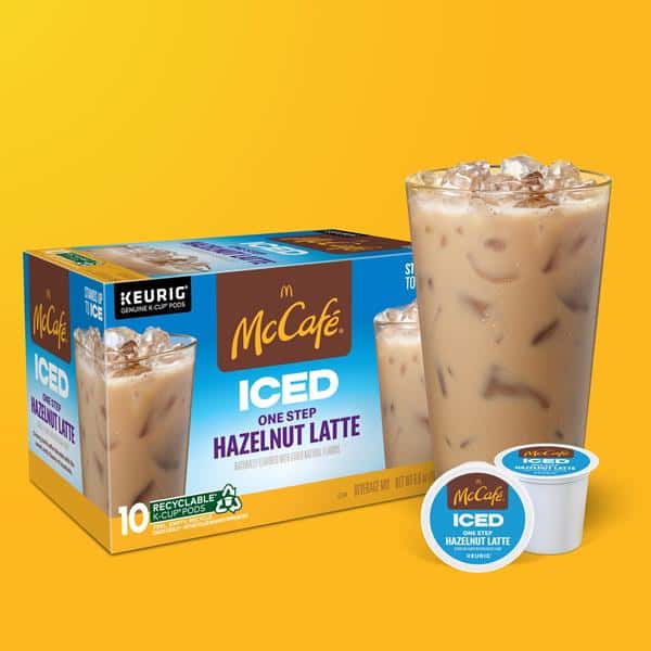 McCafé ICED One Step Hazelnut Latte, Keurig Single-Serve K-Cup