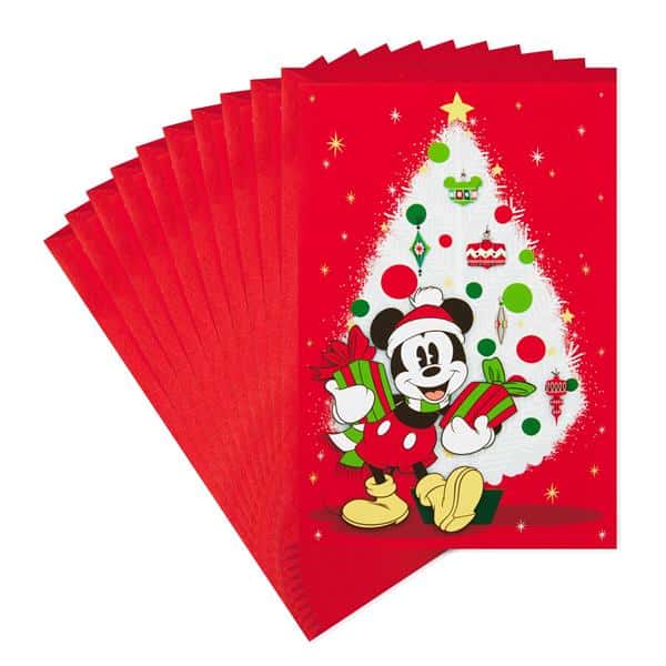 Hallmark Pack of Disney Christmas Cards, Jolly Joyful Mickey Mouse