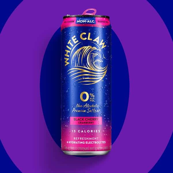 White Claw Zero Alcohol Black Cherry Cranberry, 6Pk, 12 fl oz Cans