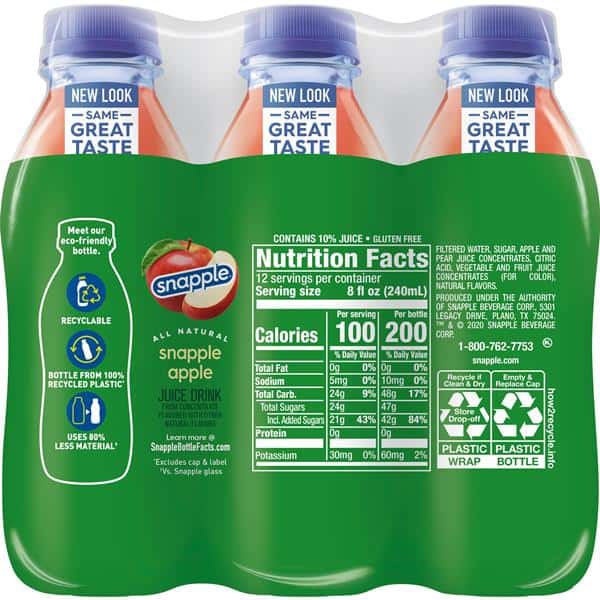 Snapple Apple Juice Drink, 6Pk | Hy-Vee Aisles Online Grocery Shopping