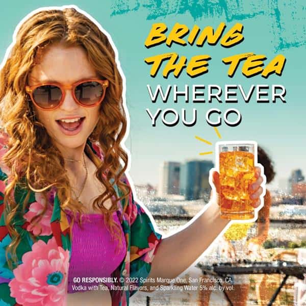 SVEDKA Tropics Raspberry Kiwi Vodka Tea Spritz Canned Cocktail, 4