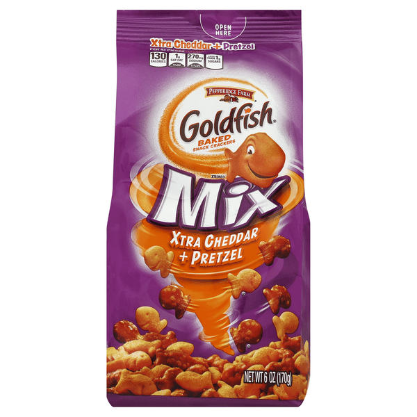 Pepperidge Farm Goldfish Mix Xtra Cheddar + Pretzel Baked Snack