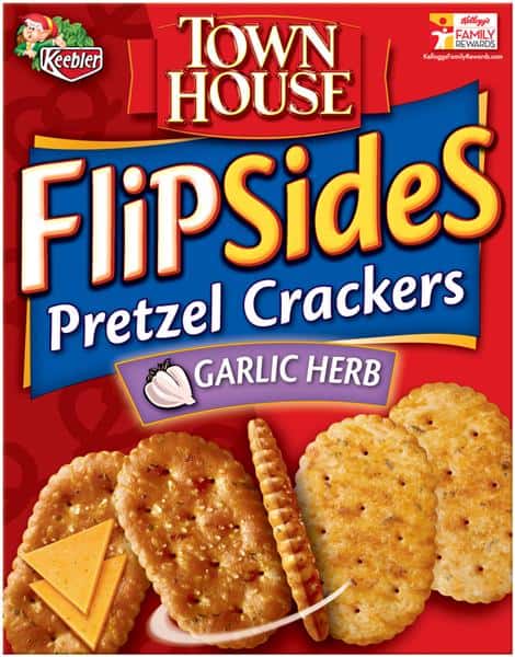 ❦ Hukumari ❦ ❁3本シナモンシュガープレッツェルクッキー Keebler Town House FlipSides Garlic Herb Pretzel Crackers 9.2 oz