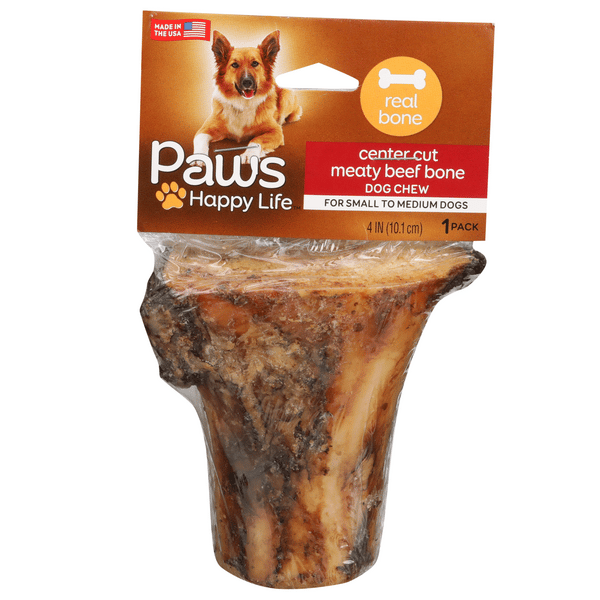 Paws Premium All Natural Center Cut Meaty Bone Dog Chew for Small