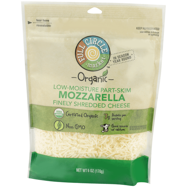 cheeseオーダーページ Full Circle Market Organic Mozzarella Finely Shredded Cheese | Hy