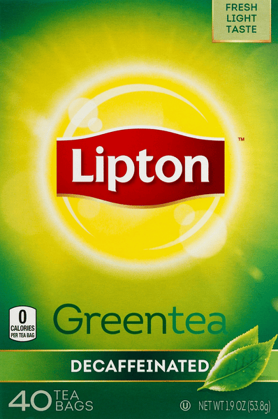 Lipton Decaffeinated Green Tea Bags 40 Count | Hy-Vee Aisles