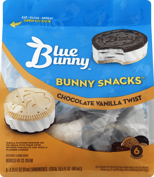 4✳B  Dot Bunny CandyStripeBunny Blue Bunny Bunny Snacks Chocolate Vanilla Twist Ice Cream Snack 6