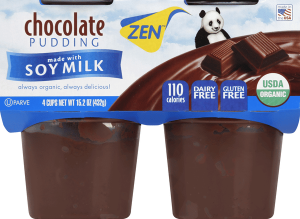 Zen Chocolate Pudding Soy Milk - 4-3.5oz | Hy-Vee Aisles Online