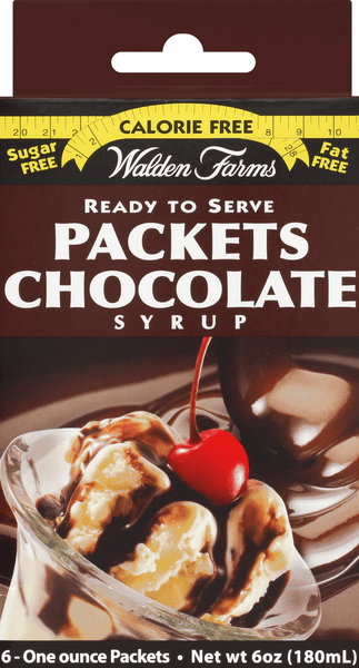 Walden Farms Chocolate Syrup, Ready to Serve Packets 6-1 Oz | Hy