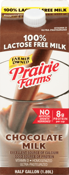 milk　まとめうり Prairie Farms 100% Lactose Free Chocolate Chocolate Milk 0.5 gl