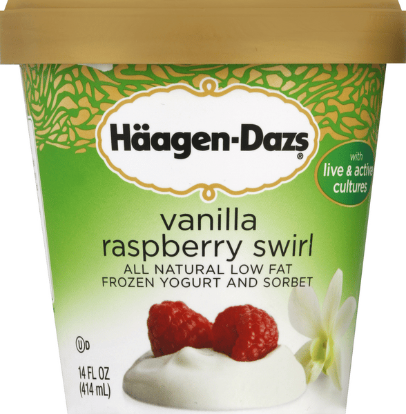 Häagen-Dazs Vanilla Raspberry Swirl Low Fat FrozenYogurt | Hy-Vee