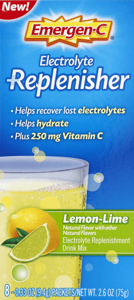 Emergen-C Replenisher Lemon Lime 8 - .33 oz Packets | Hy-Vee