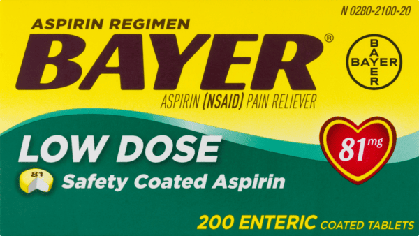 Bayer Aspirin Regimen Low Dose 81mg Enteric Coated Tablets | Hy
