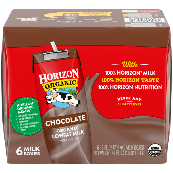 Horizon Organic Lowfat Chocolate Milk 6Pk | Hy-Vee Aisles Online