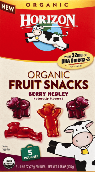 Horizon Organic Fruit Snacks Berry Medley 5-.95oz. Pouches | Hy